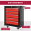 Homcom HOMCOM 5-Drawer Tool Chest Steel Lockable Tool Storage Cabinet w/ Wheels Red 5