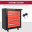 Homcom HOMCOM 5-Drawer Tool Chest Steel Lockable Tool Storage Cabinet w/ Wheels Red 6