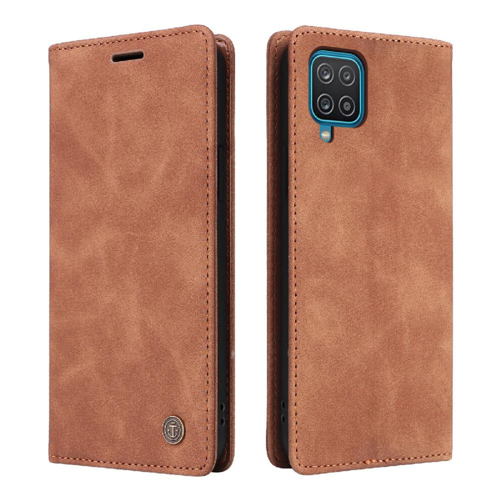(Orange) Flip Case For Samsung Galaxy A22 4G Leather Case Flip Cover Wallet Shockproof Simple Business Orange 764762738235