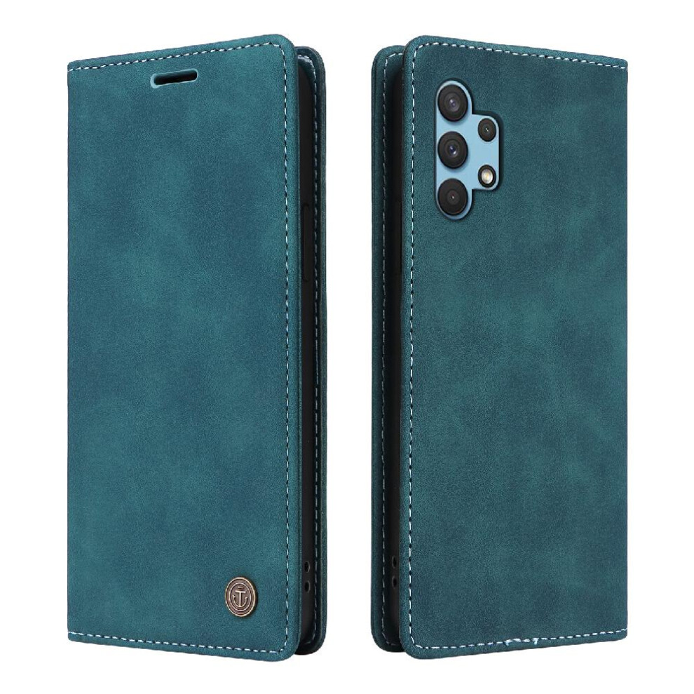 (Green) Flip Case For Samsung Galaxy A32 4G Flip Cover Wallet Leather Case Simple Business Shockproof Green 764762738556