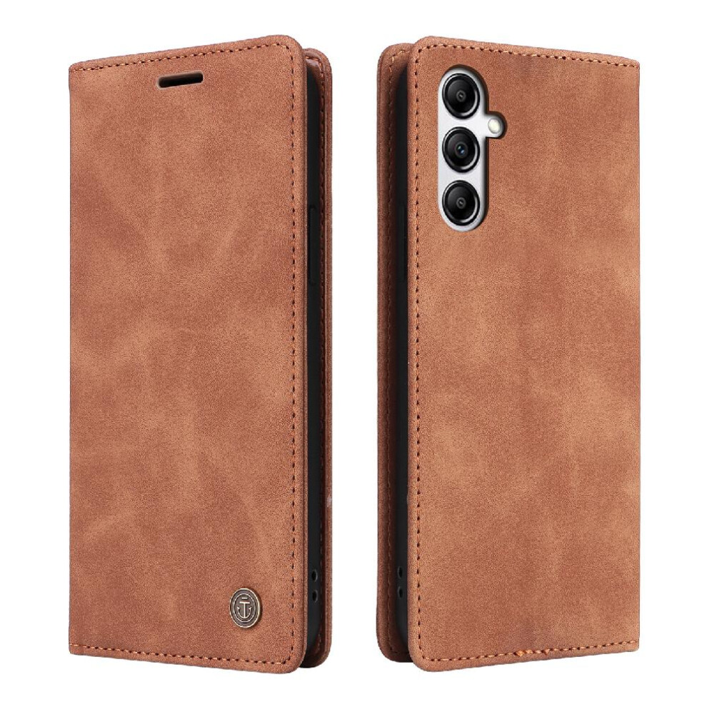 (Orange) Flip Case For Samsung Galaxy A25 5G Flip Cover Simple Business Wallet Leather Case Shockproof Orange 764762740580