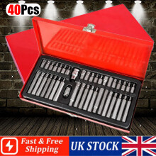 Hex Torx Spline Socket Bits Set 40Pcs Kit Garage Tool Red