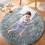 (Light Grey) CIRCLE ROUND SHAGGY RUGS FLUFFY 120x120 CM 4