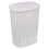 URBN Living (White) 65L Plastic Bamboo Style Laundry Basket & Open Lid 1