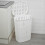 URBN Living (White) 65L Plastic Bamboo Style Laundry Basket & Open Lid 3
