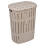 URBN Living (Brown) 65L Plastic Bamboo Style Laundry Basket & Open Lid 1