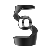 (Black) Desktop Gyroscope Suspended Gravity Defying Kinetic Desk Toy Stress Relief Toys