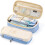 (Blue) Large capacity pencil case Large storage High capacity bag 8