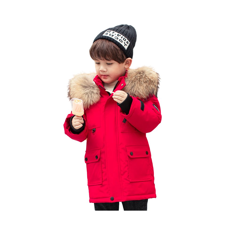 (Red, 2-3Years) Kids Boys Coats Duck down jacket Outwear Winter UK