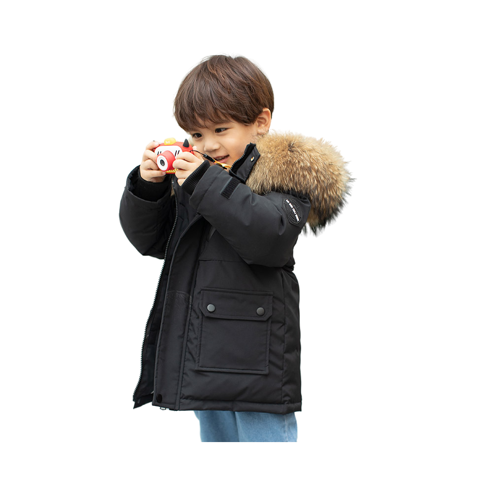 (Black, 7-8Years) Kids Boys Coats Duck Down Jacket Outwear Winter UK