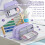 (Dark Blue) Pencil case Large capacity Girls pencil case Multifunctional pen case 9