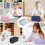 (Dark Blue) Pencil case Large capacity Girls pencil case Multifunctional pen case 10