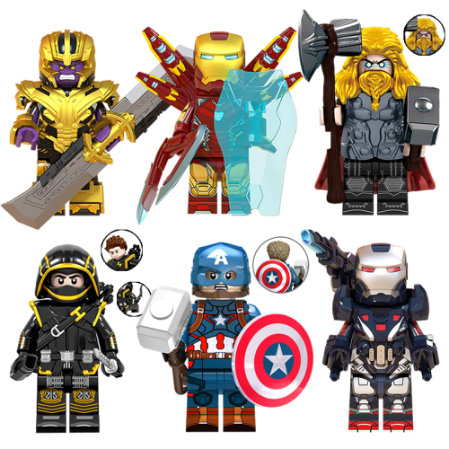 (6PCS E) Marvel Avengers Super Heroes Mini Figures DC Set Fit Lego Boys Gift 2