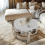 Luxurious Crystal Diamonds Surface Round Mirror Coffee Table 2