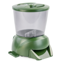 Pisces Automatic Pond Fish Feeder Outdoor 3.8L Capacity Pellet Food Dispenser Timed and Adjustable for Holidays