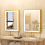 600x800mm Led Bathroom Mirror Front-lit Light Gold Frame Vanity Mirror 3