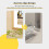600x800mm Led Bathroom Mirror Front-lit Light Gold Frame Vanity Mirror 4