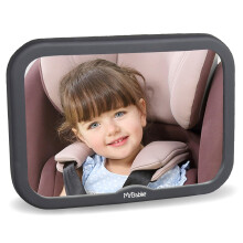 Baby Car Mirror for Back Seat - Shatterproof, Adjustable, Wide Angle Rear View, Easy to Install, Newborn & Kids Essentials for Car Backseat