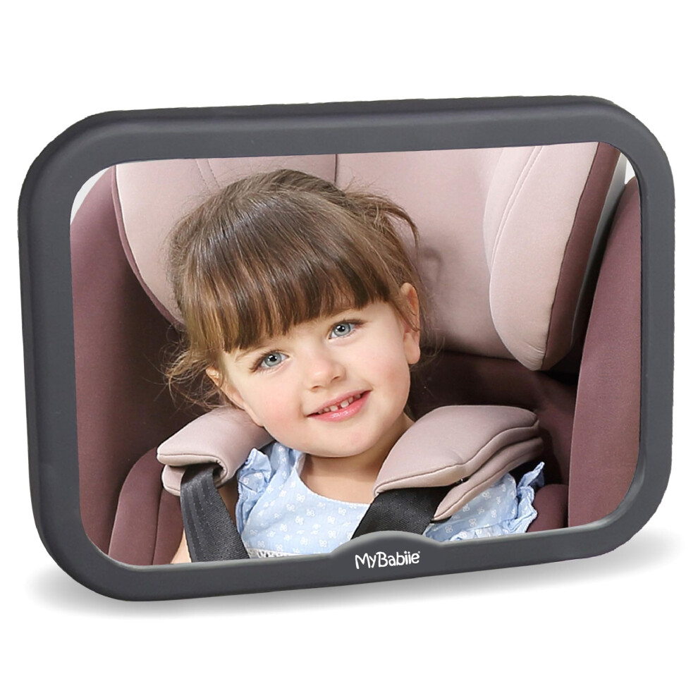 Baby Car Mirror For Back Seat - Shatterproof, Adjustable, Wide Angle Rear View, Easy To Install, Newborn & Kids Essentials For Car Backseat