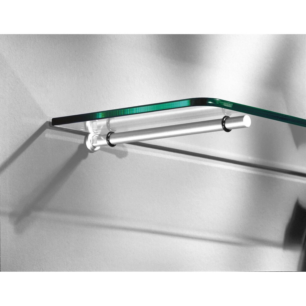 Mastershelf Atlas-Set Floating Glass Bracket 20X1.2cm (Pair)