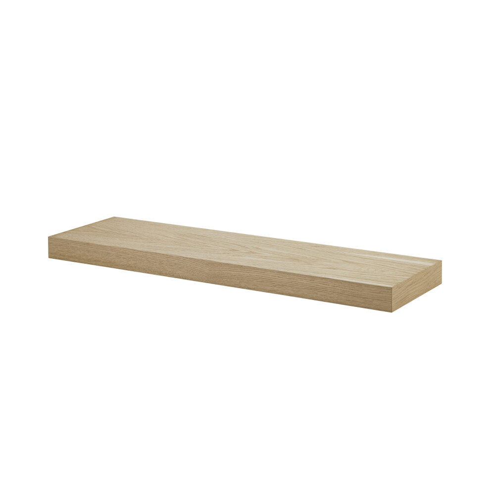 Floating Shelf Kit | Brushed Oak | 90X25x5cm 5060846240362