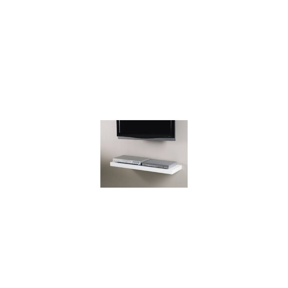 Gloss White Media Floating Shelf Kit 90X30x5cm 5060846240140