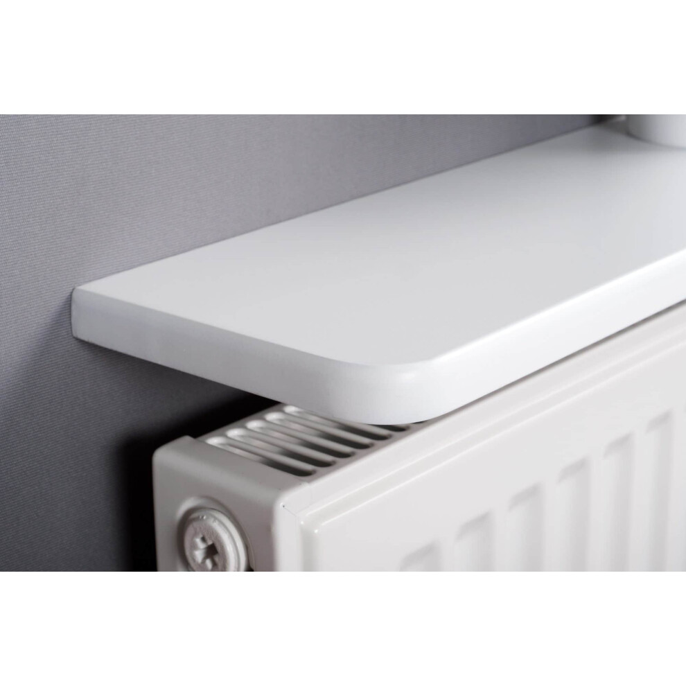 Rounded White Radiator Shelf 90x15x1.8cm  (36"x6")