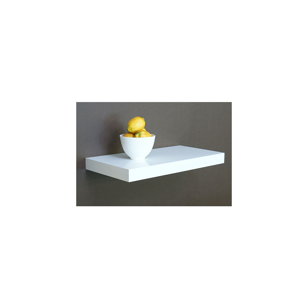 Floating Shelf Kit | Gloss White | 57X25x5cm 5060846247392
