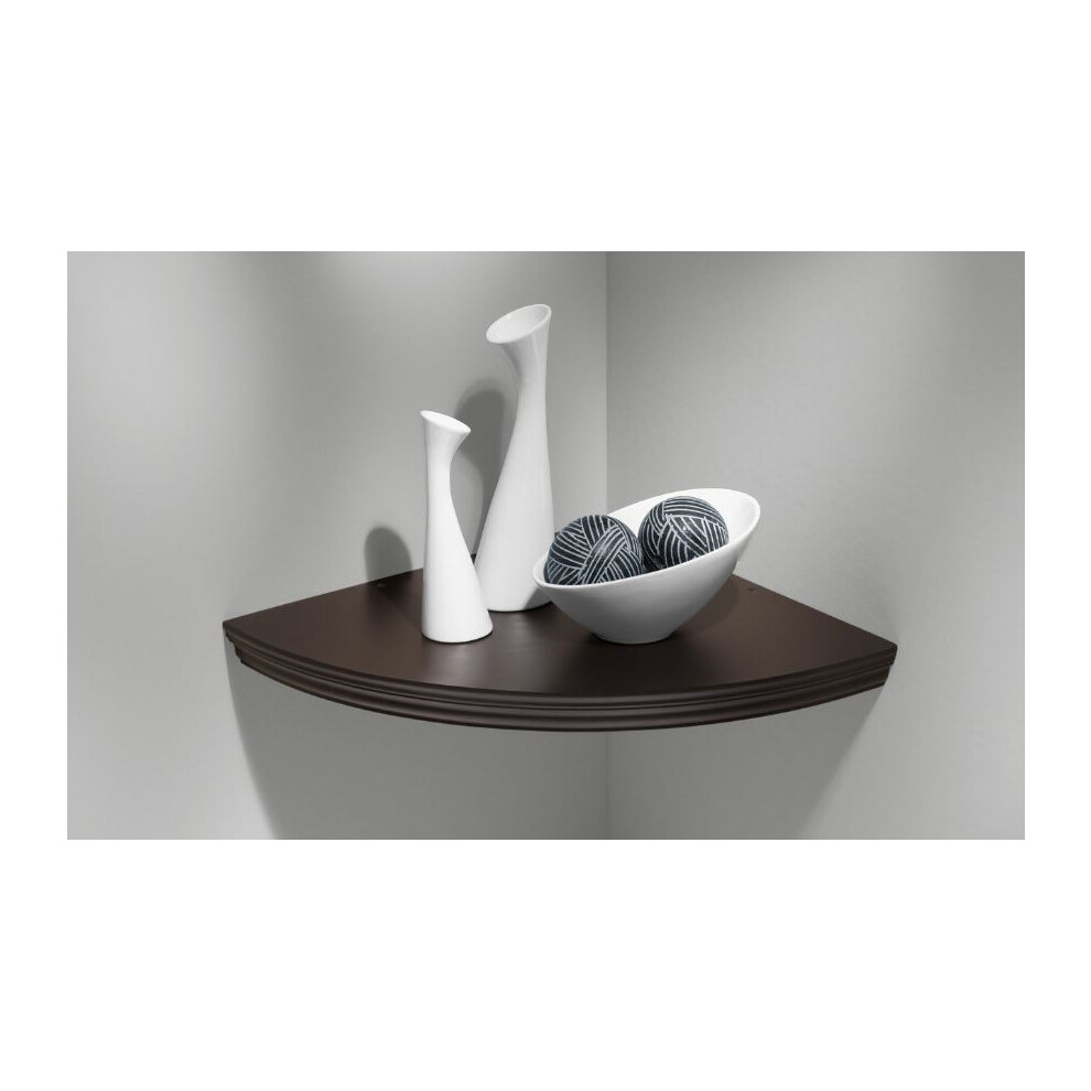 Profile Corner Floating Shelf 45X45x4.5cm Espresso 5060846247323