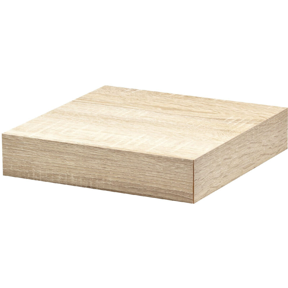 Mastershelf Square | Oak Veneer | Corner Floating Shelves | 25X25x5cm