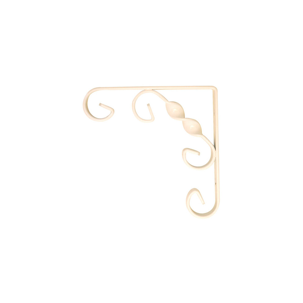 Mastershelf Ornamental Scroll Bracket 10X10cm White
