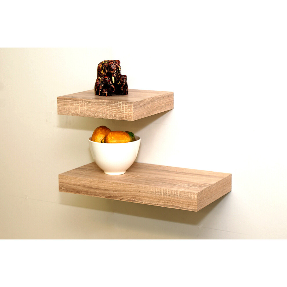 Floating shelves Oak 44.5X25x5cm & 25X25x5cm Double deal !
