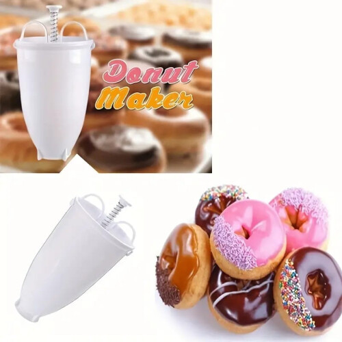Doughnut Maker Plastic Donut Batter Mould Making Dispenser, Pancake Making Tools for Kitchen Baking, Donut Cookies Tools, Doughnut Maker Portable