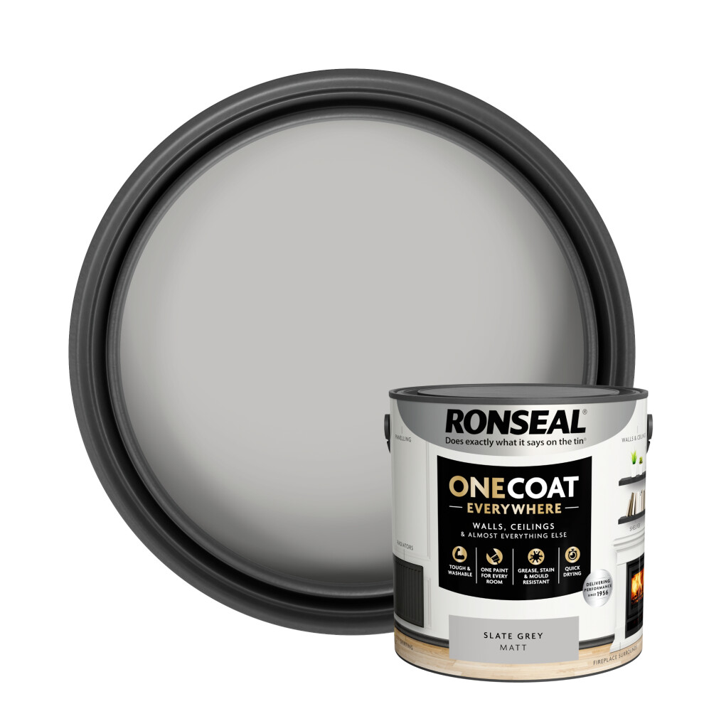 Ronseal (Slate Grey) One Coat Everywhere Matt Paint 2.5L