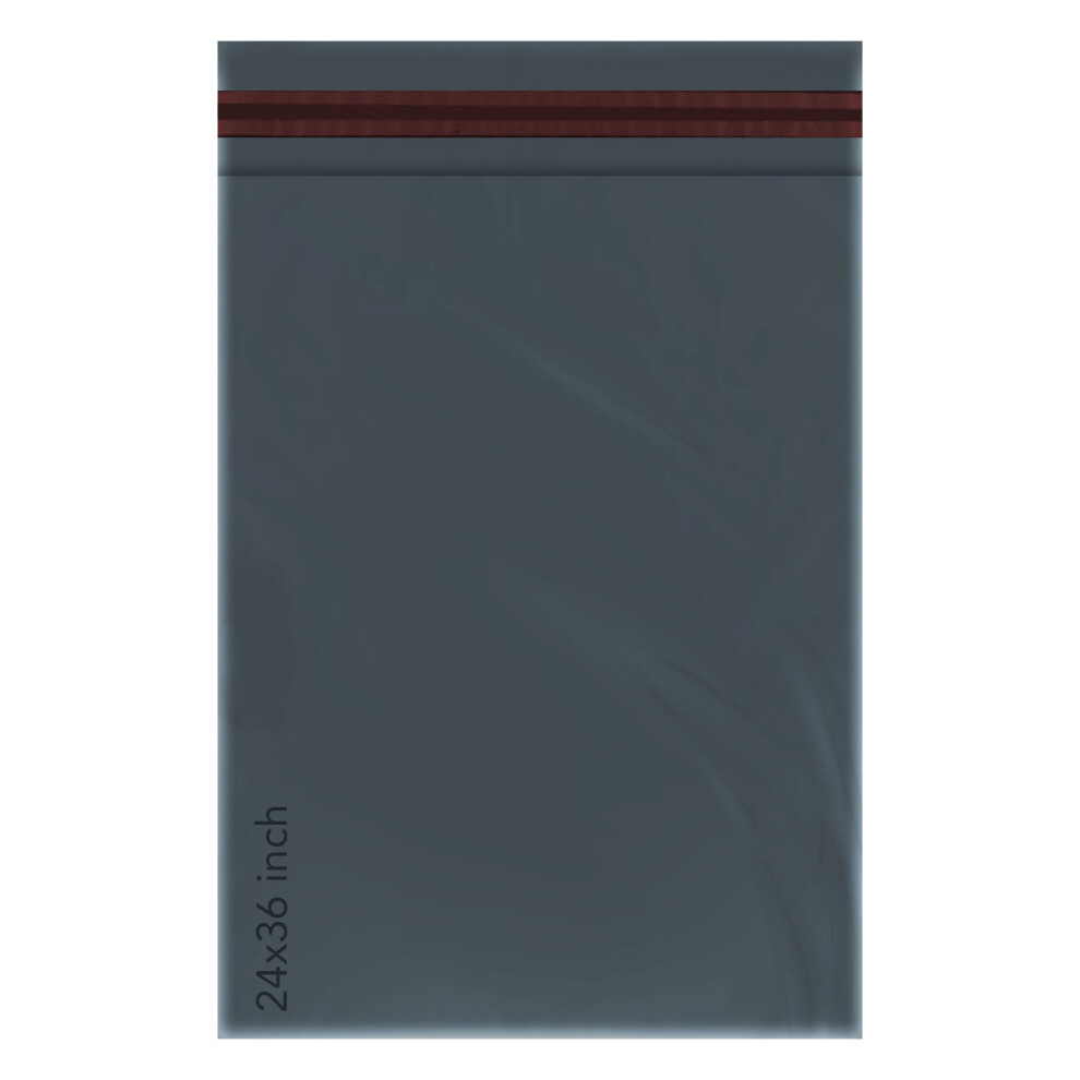 (25 BAGS, 24 x 36 Size) GREY STRONG MAILING POLY BAGS PLASTIC POSTAL SHIPPING MAIL POSTAGE MAILER SIZES