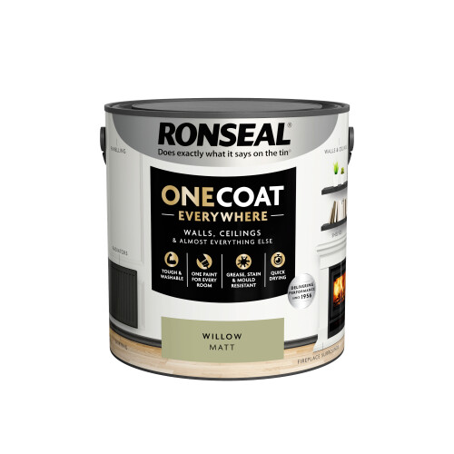 Ronseal (Willow) Ronseal One Coat Everywhere Matt Paint 2.5L 2