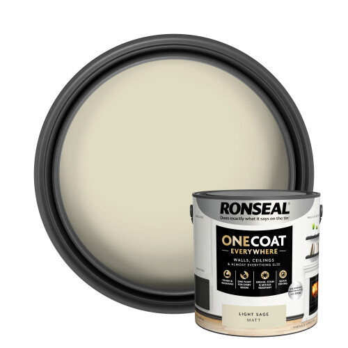 (Light Sage) Ronseal One Coat Everywhere Matt Paint 2.5L