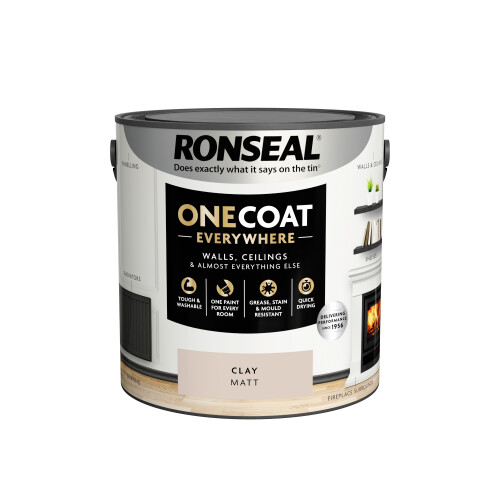 Ronseal (Clay) Ronseal One Coat Everywhere Matt Paint 2.5L 2