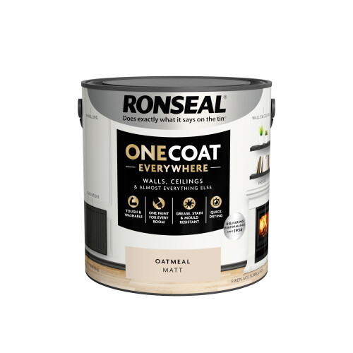 Ronseal (Oatmeal) Ronseal One Coat Everywhere Matt Paint 2.5L 2