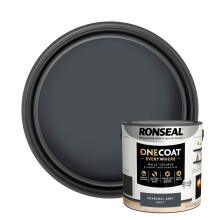 (Charcoal Grey) Ronseal One Coat Everywhere Matt Paint 2.5L