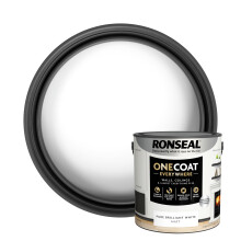 (Pure Brilliant White) Ronseal One Coat Everywhere Matt Paint 2.5L