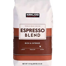 Kirkland Signature Espresso Blend Whole Bean Coffee, 1.13kg - Rich, Intense Arabica, Subtle Sweetness, Smooth Finish, Great for Lattes