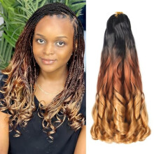 14 inch French Curly Braiding Hair 8 Pack Loose Wavy Spiral Curl Braids Crochet Hair Deep Wave Synthetic Extensions Pre Stretched Bouncy