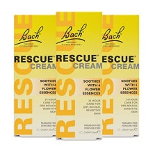 Rescue Cream for Soothing Skin, Flower Essences 24 Hour Care for Dry Rough Sensitive Skin, Paraben and Perfume Fragrance Free, 3 x 50ml Pack (150ml