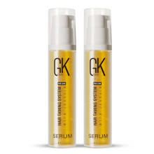 Global Keratin 100% Organic Argan Oil Anti Frizz Hair Serum Pack of 2 (0.34 Fl Oz/10ml) Styling Smoothing Strengthening Hydrating & Nourishing Heat