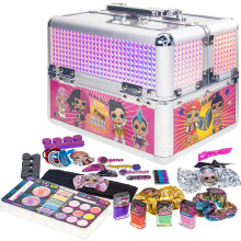 L.O.L Surprise! Townley Girl Train Case Cosmetic Makeup Set Includes Lip Gloss  Eye Shimmer  Nail Polish  Hair Accessories & more! for Kids Girls
