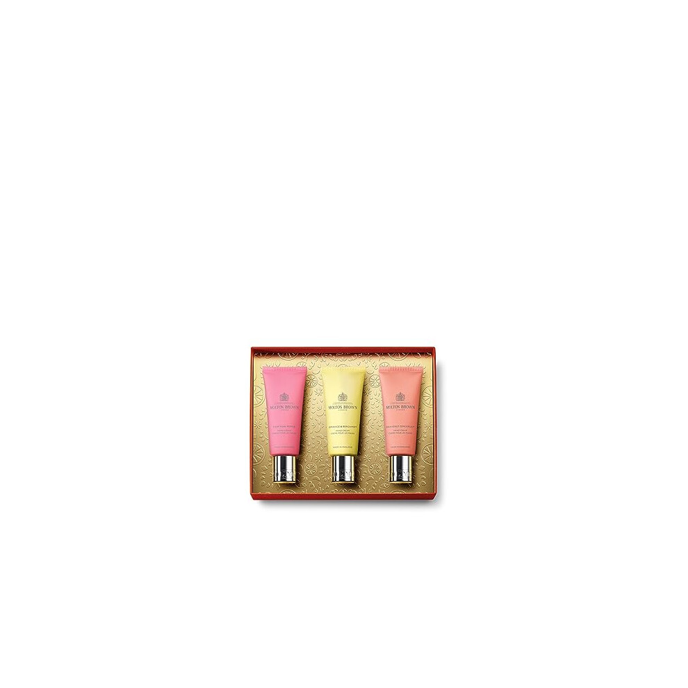 Molton Brown Brown/Pink/Cream Floral And Spicy Hand Care Set By Molton For Unisex - 3 Pc 1.3Oz Fiery Pepper Hand 1.3Oz Orange And Bergamot Hand 1.3Oz