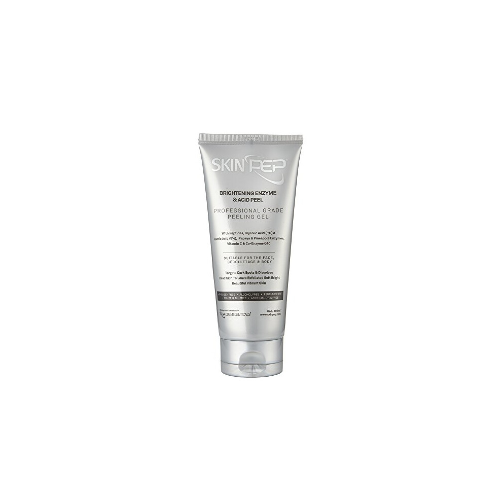 Skinpep Brightening Enzyme & Acid Peel - Beautiful And Vibrant Skin + Pineapple And Papaya Enzymes + Peptides + Glycolic Acid And Lactic Acid + Vitamin C