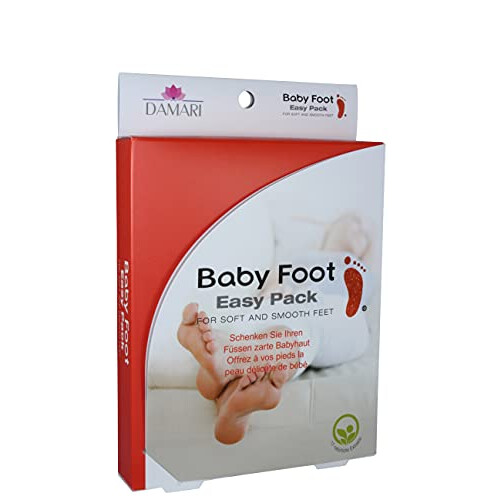 Baby Foot Foot Scrub, 2 Pack, Foil Socks, German Language Description