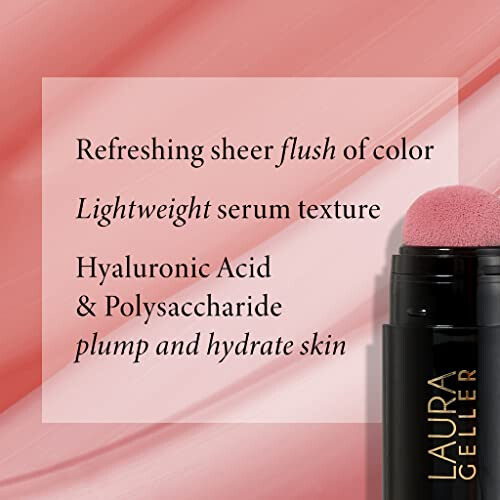 Laura Geller Beauty LAURA GELLER NEW YORK Serum Blush Tint, Ελαφρύ Υγρό Ρουζ για Μάγουλα, Αισθησιακή Φινίρισμα Ροζ 2